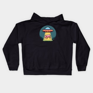 Alien Abduction 8 Bit Kids Hoodie